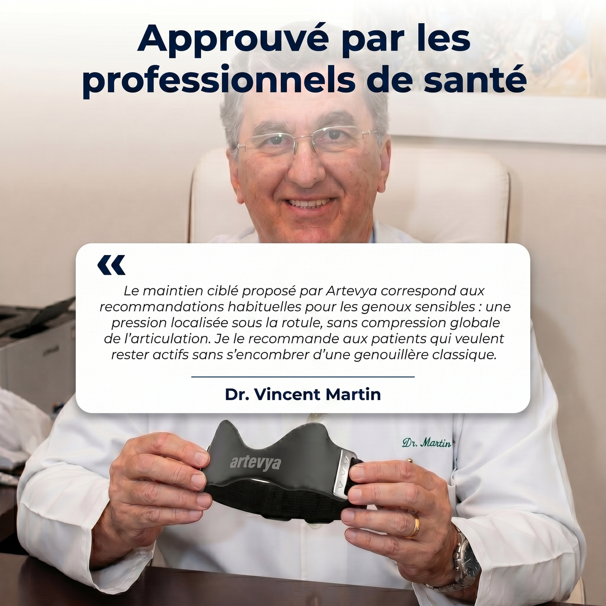 Soutien ciblé pour vos genoux Artevya